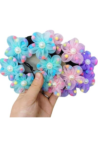 Arabest 3Pcs Girls Ballet Bun,Elastic Mesh String Bobbles,Dance Hair Accessor...