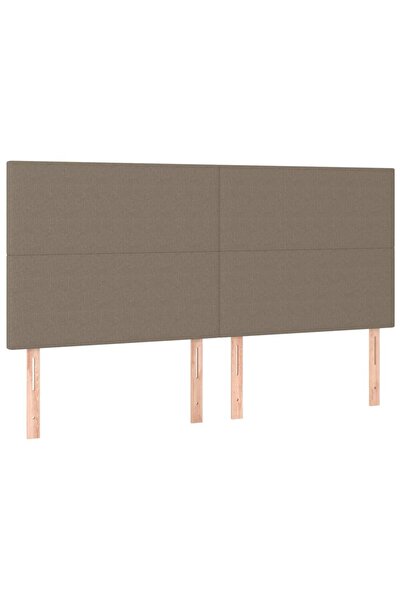 vidaxl Tăblie de pat gri taupe 200x5x118/128 cm, material textil