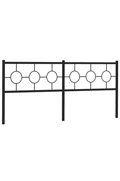vidaxl Tăblie de pat de schimb metalică, negru, 193 cm
