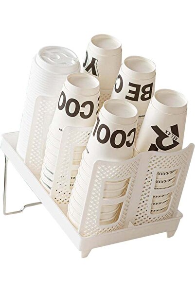 Arabest Cup and Lid Holder,Detachable Coffee Cup Organizer,6 Compartment Disp...