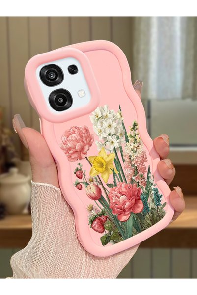 Hontinga Oppo A6 Pro Compatible Case Camera Protector Pink Silicone Couple Ph...