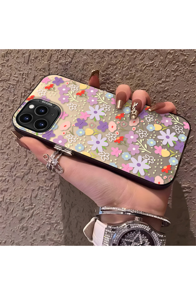PATTERNOVA iPhone 11 Pro Max Uyumlu Tam baskılı küçük çiçek sert kılıf, basit...