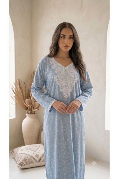Maison Emarat Blush Bloom Embroidered Jalabiya – Elegant Floral Modest Dress