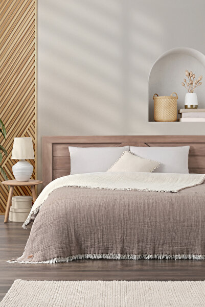 Naturosa Cozy Dolgulu Müslin Yatak Örtüsü & Battaniye & Çok Amaçlı Örtü Açık ...