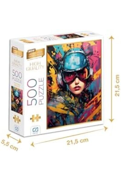 Yıldızan Efe home & more Pilot Women's Puzzle Series 500 قطعة بسمك 2.2 ملم مق...