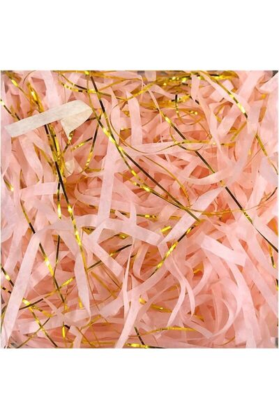 Home Zone Glitter Peach Raffia Paper Shreds, 100g Shredded Paper for Gift Box...
