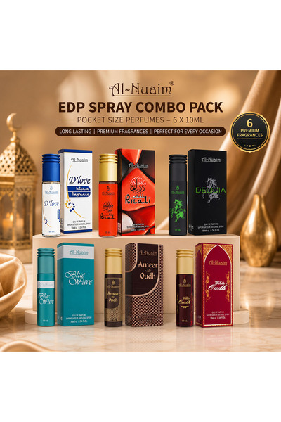 Al Nuaim Mini Pocket Size EDP Spray Perfume – D'Love, Delicia, Mushk Rizali, ...
