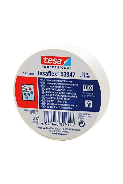 Tesa Bandă izolatoare electrică 20M*19MM Albă