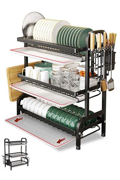 Generic Eoptify 3-Tier Stainless Steel Dish Drying Rack for Kitchen Counter –...
