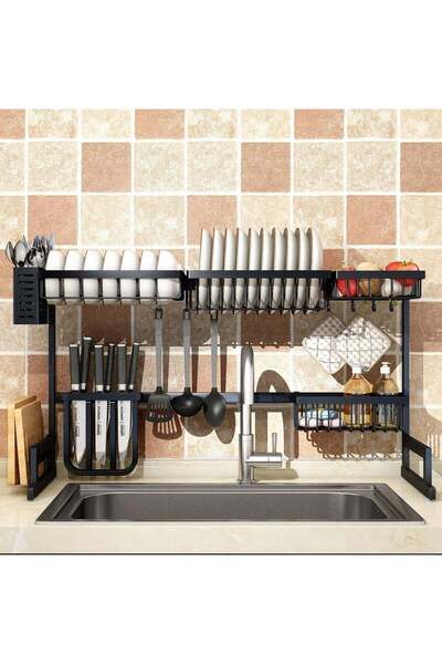 Generic Dish Drying Rack Over the Sink - 2 Tier Compact Kitchen Organizer and...