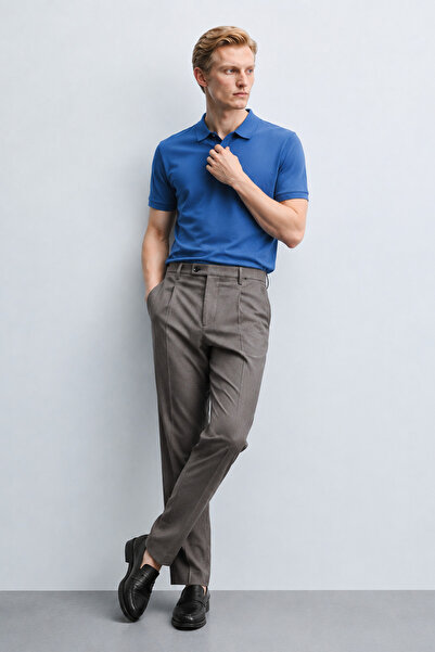 Kozik Men's 100% Cotton Standard Fit Polo Collar Basic T-Shirt
