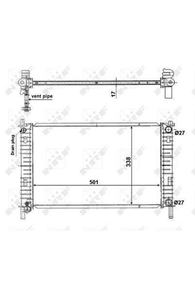 NRF Radiator Racire Motor FORD FIESTA 5/FUSION MAZDA 2