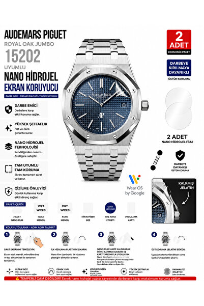 Astakos Audemars Piguet Royal Oak 15202 Uyumlu Şeffaf Nano Hidrojel Ekran Kor...