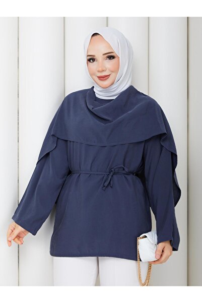 exxitcollection تونيك نسائي من قماش المودال - تونيك نسائي بأكمام طويلة للمحجبات