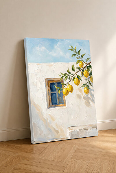 Esoria 4'lü Limonlu Kanvas Tablo Seti, Canvas Tablo