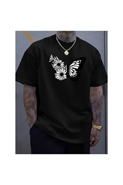 classy moda Unisex Colorful Oversize Printed T-Shirt Streetwear Comfortable F...