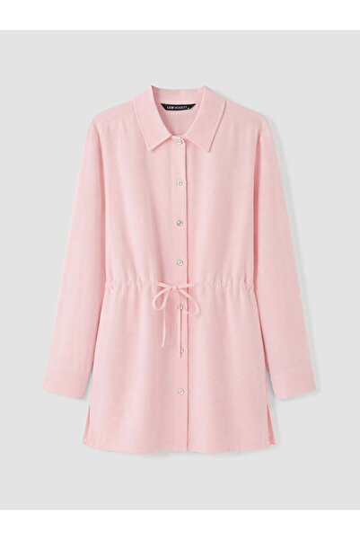 LC Waikiki Lcw Modest Pink Lace-Up Waist Women's Shirt Tunic