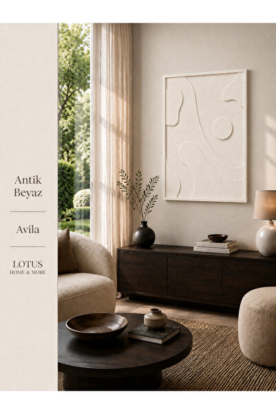Lotus Home&More AVİLA - Çerçeveli El Yapı 3 Boyutlu Dokulu Doğal Taş ve Alçı ...