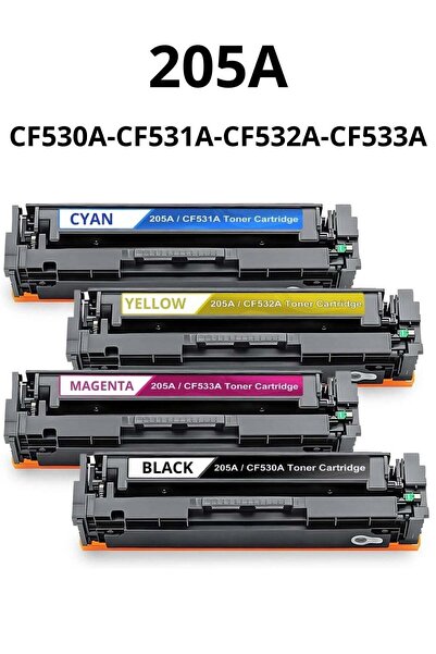 Generic Easy Print 205A Ink Cartridge Set (CF530A, CF531A, CF532A, CF533A) Co...