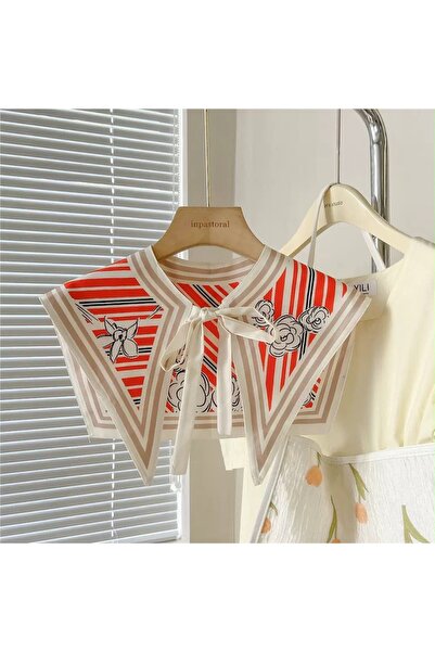 EMAYS DESIGN Women's Geometric Patterned Detachable Shawl Collar Shirt Collar...