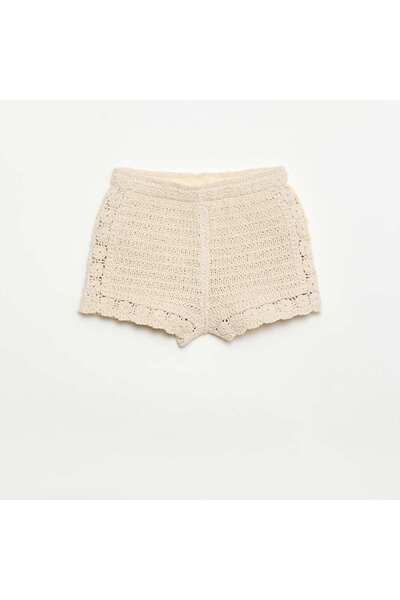 KIABI Crochet Shorts BEIGE