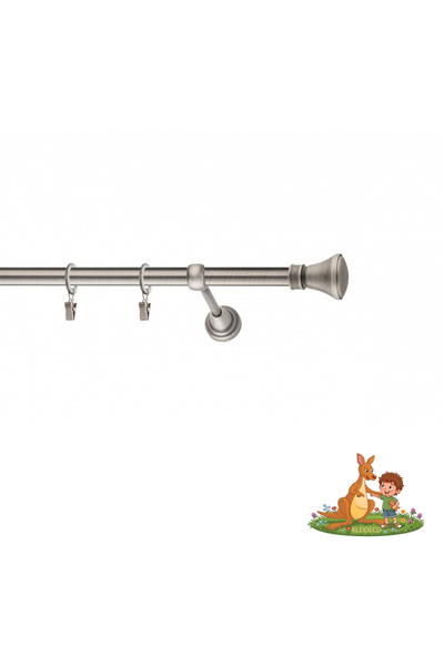 KLEIDECO Galerie simpla perdea ALASKA, Metal, Diametru 19 mm, Capete KODIAK, ...
