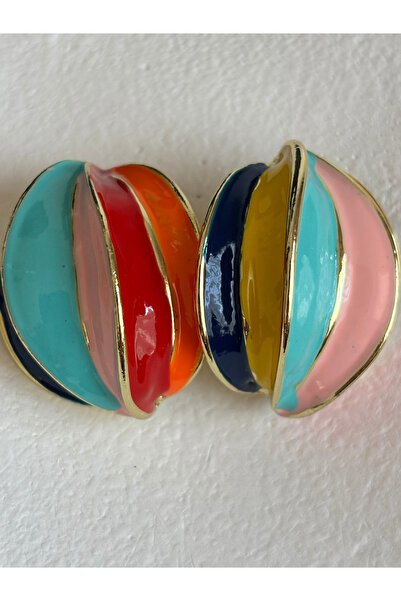 BHR AKSESUAR Colored Earrings (3 cm)