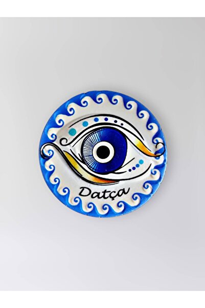 Mundy Polyester Kabartmalı DATÇA Magnet Çap: 7 cm – Dekoratif Hediyelik Buzdo...