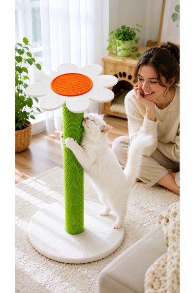 Empressco XL Papatya Cat Scratching Board 85 Cm, Durable and Stylish Design