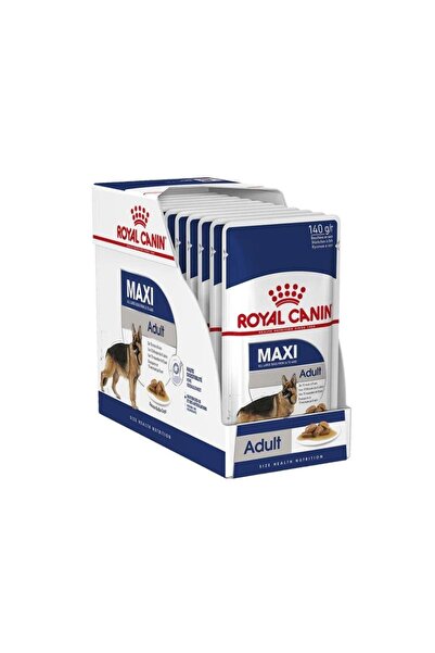 Royal Canin Maxi Adult Büyük Irk Yetişkin Köpekler İçin Parça Etli Konserve Mama 140 gr X 10 Adet