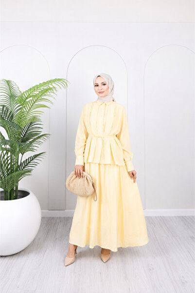 Livora Butik Design Pleated Skirt Suit