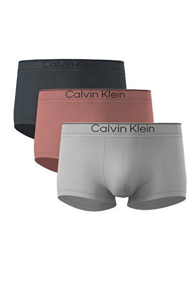 Calvin Klein Low Rise Trunk 3Pk Men's Boxer Ashford Grey/Dusty Pink/Light Tone