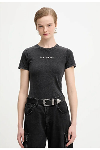 Guess Jeans Γυναικείο T-shirt με στάμπα λογότυπου Washed Logo