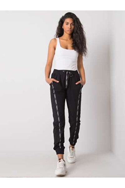 Relevance Pantaloni Trening Dama Lunga, Mansete elastice, RELEVANCE, Negru Ca...