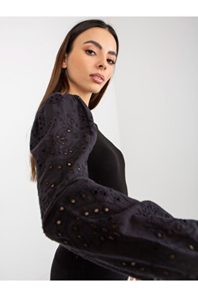 Och Bella Bluza Dama, Och Bella, Bumbac, Maneca lunga, Negru, model TW-BZ-OB-...