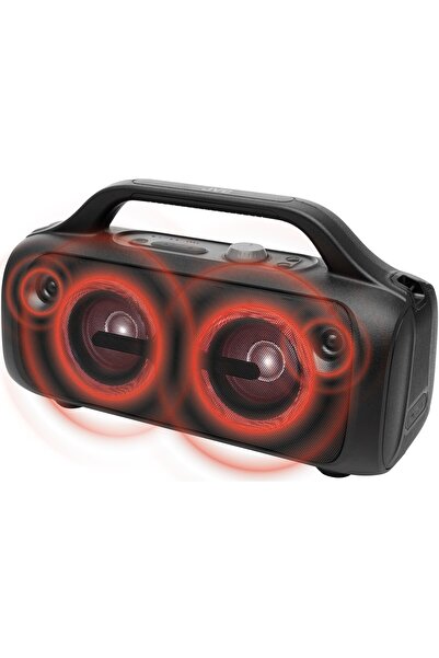 JVC Boxă XS neagră, efecte luminoase, Bluetooth 5.3, USB, AUX, baterie L-J 16h