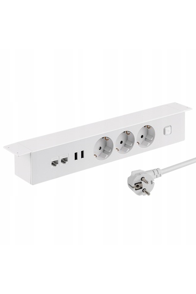 Spacetronik Priză Multiplă Sub Blat 3xSchuko 2xUSB 2xLAN
