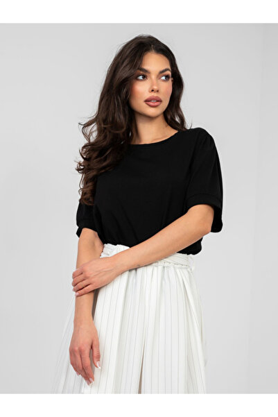 rue parıs Women's Blouse, RUE PARIS, Cotton, Short Sleeve, Black, model RV-BZ...