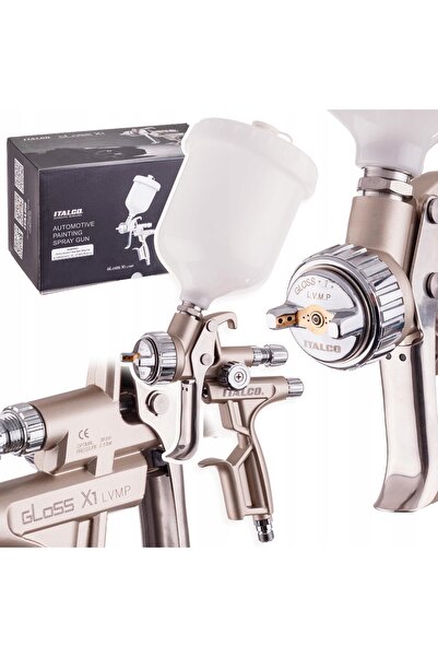 ITALCO Pistol de vopsit GLOSS X1 LVMP, duză de 1,3mm, pentru vopsit, 600ml