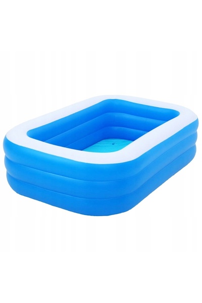 Vilde Piscina de grădină gonflabilă dreptunghiulară mare pentru copii și adul...