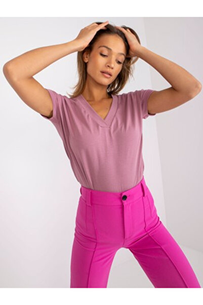 Basic Feel Good Tricou Dama Mini, Decolteu in V, BASIC FEEL GOOD, Roz Casual ...