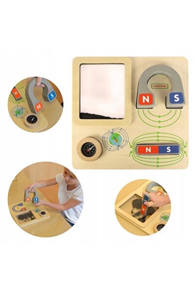 Masterkidz DREWNIANA Tablă educativă cu magneți magnetici