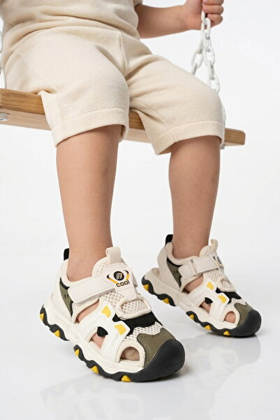 Cool Khaki Velcro Mesh Boys' Sandals