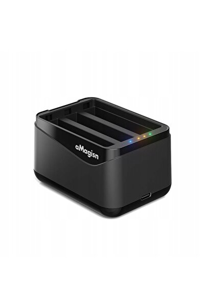 PULUZ Încărcător USB pentru 3 acumulatori BATERIA pentru Insta360 X5 Insta 36...