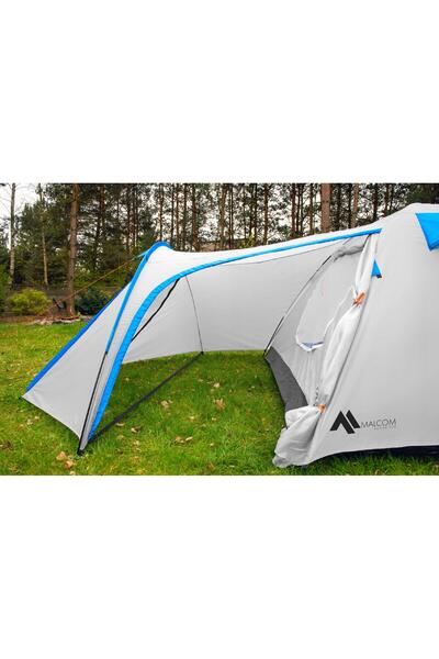 Malcom Cort de camping turistic mare, pentru 4 persoane, tip iglu, impermeabi...