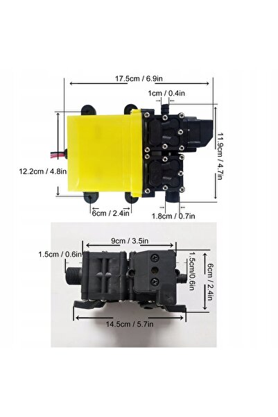 NO BRAND Pompă de apă autoamorsantă pentru grădină 12V120W 8L