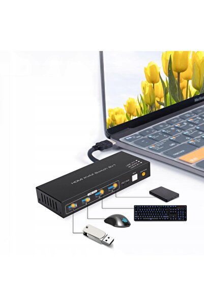 NO BRAND Comutator KVM USB + HDMI 2/1 XGETOP