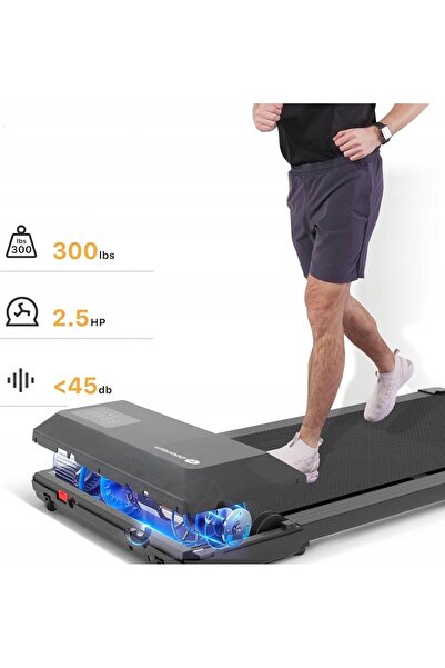 innature Bandă de alergare electrică pliabilă 1-6 km/h 130 kg pat/birou TREAD...