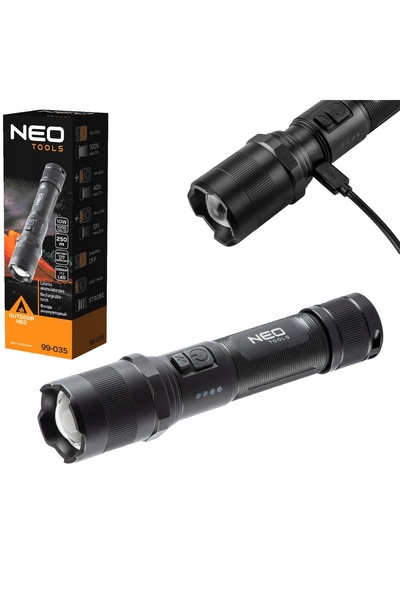 NEO Tools Lanternă reîncărcabilă USB 1000 lm OSRAM P9 LED