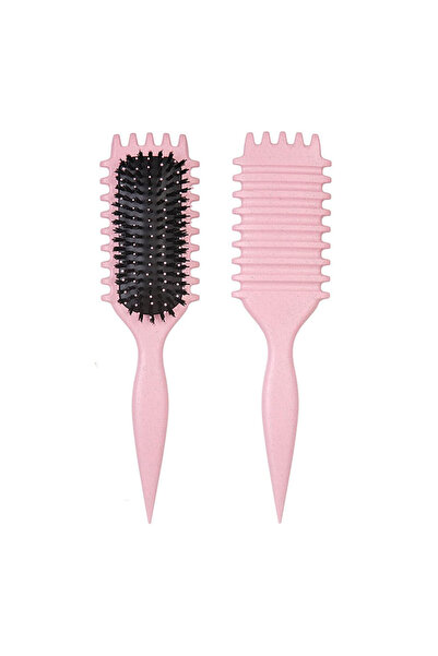 Other 2 in 1 Hair Brush Boar Bristle Round Curling Comb Root Fluff Teasing Pi...